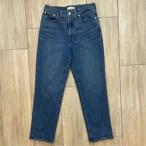 Madewell The Perfect Vintage Straight Jeans Womens Size 29 High Rise Medium Wash